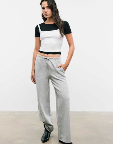 Pantalon de jogging à cordon de serrage - chiné - Stradivarius - Modalova