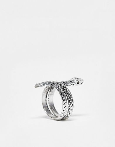 Anello color argento a forma di serpente - SVNX - Modalova