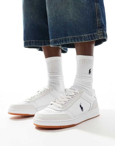 Court Sport - Sneakers bianche in pelle con suola in gomma - Polo Ralph Lauren - Modalova