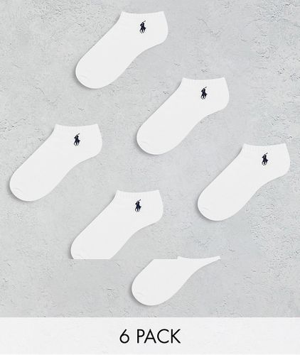 Confezione da 6 paia di calzini sportivi bianchi con logo - Polo Ralph Lauren - Modalova