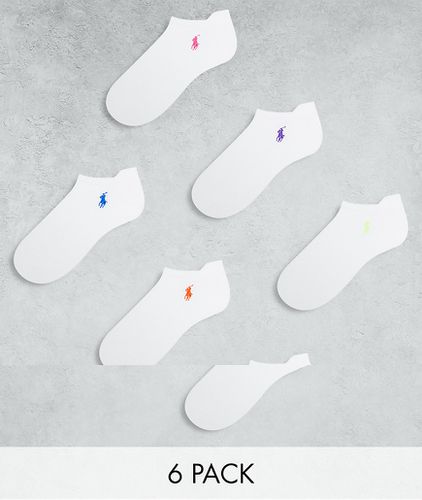 Confezione da 6 paia di calzini sportivi bianchi con logo - Polo Ralph Lauren - Modalova
