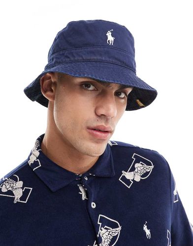 Cappello da pescatore in twill scuro e blu navy double-face tinta unita e a quadri - Polo Ralph Lauren - Modalova