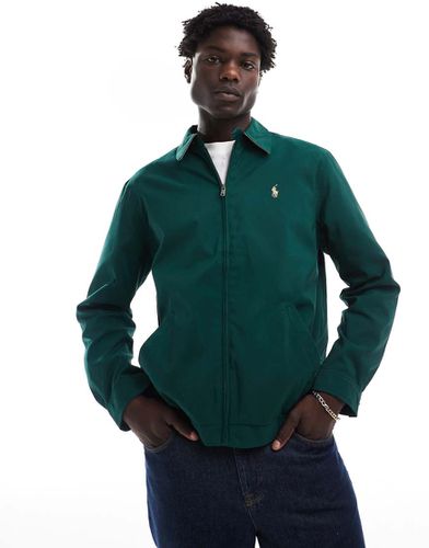 Bi-swing - Giacca harrington in twill di poliestere scuro foderata con logo a icona - Polo Ralph Lauren - Modalova