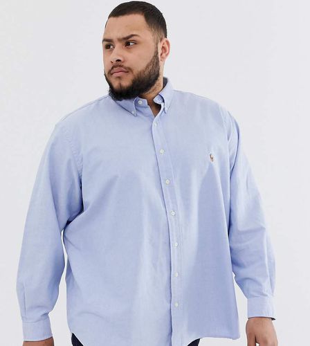 Big & Tall - Camicia Oxford con colletto button-down e logo - Polo Ralph Lauren - Modalova