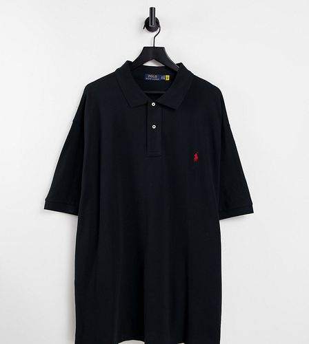 Big & Tall - Polo classica in piqué nera con icona del logo - Polo Ralph Lauren - Modalova