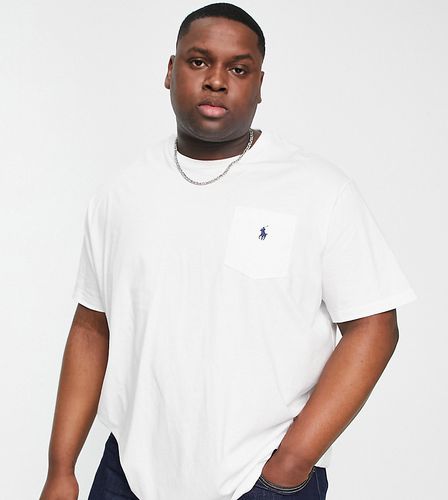 Big & Tall - T-shirt bianca con logo iconico - Polo Ralph Lauren - Modalova