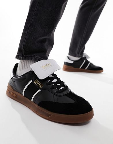 Heritage Aera - Sneakers in pelle e camoscio nere con suola in gomma - Polo Ralph Lauren - Modalova