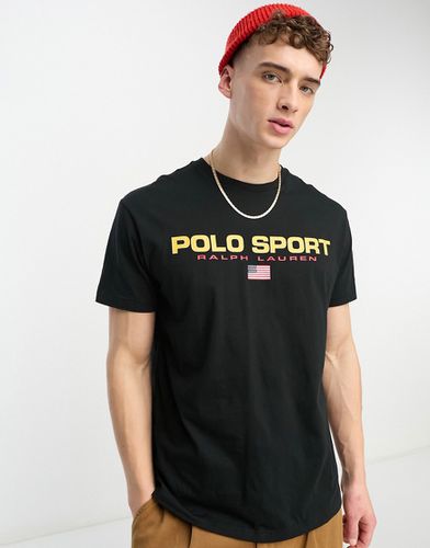 Sport Capsule - T-shirt classica nera con logo grande - Polo Ralph Lauren - Modalova