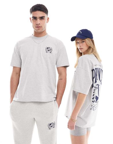 T-shirt unisex mélange con stampa stile college in coordinato - Prince - Modalova