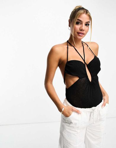 Body con fascette sottili e cut-out - Pull & Bear - Modalova