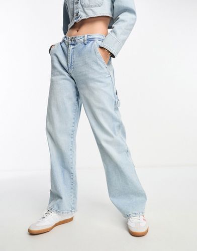 Jeans a fondo ampio azzurri in coordinato - Pull & Bear - Modalova