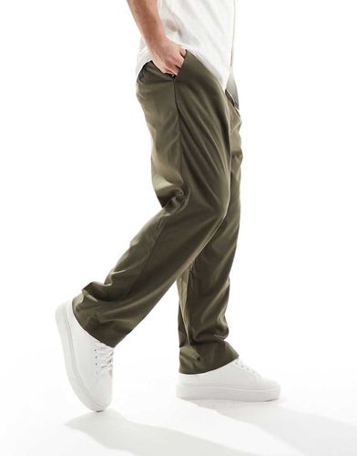 Pantaloni sartoriali ampi kaki - Pull & Bear - Modalova