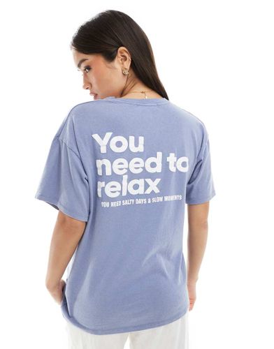 T-shirt décontracté à imprimé graphique - délavé - Pull & bear - Modalova