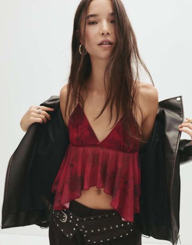 Top imprimé à bretelles - Pull & bear - Modalova