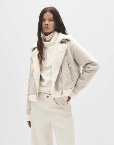 Veste double-face courte - Beige - Pull & bear - Modalova