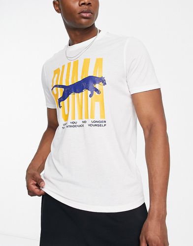 Basketball Box Out - T-shirt bianca con stampa - Puma - Modalova
