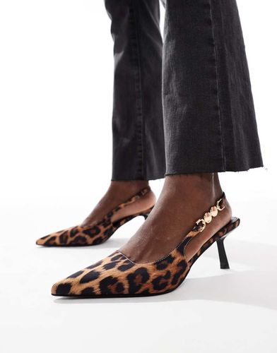 Ankana - Scarpe con tacchetto a spillo leopardate con cinturino posteriore - Raid - Modalova