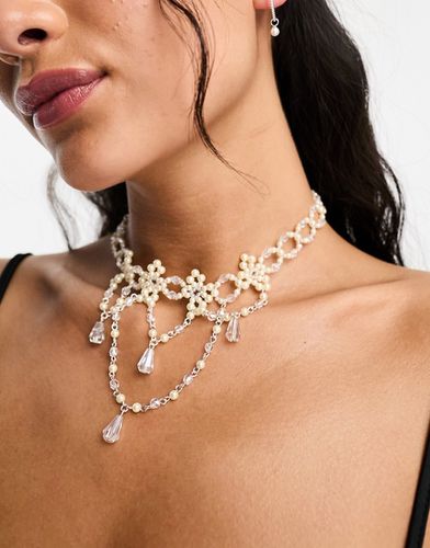 Collana con perle pendenti - Reclaimed Vintage - Modalova