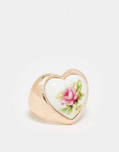 Anello color spesso con rosa - Reclaimed Vintage - Modalova