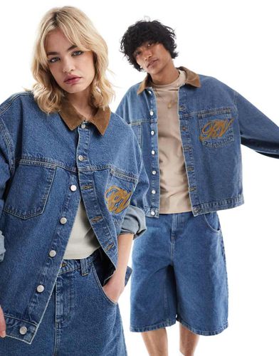 Giacca unisex stile western in denim lavaggio in coordinato - Reclaimed Vintage - Modalova