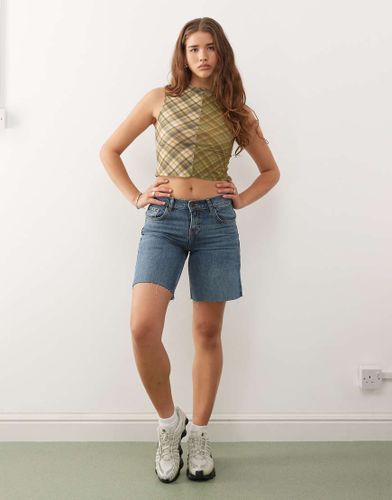 Short dad trapèze en jean - délavé - Reclaimed Vintage - Modalova