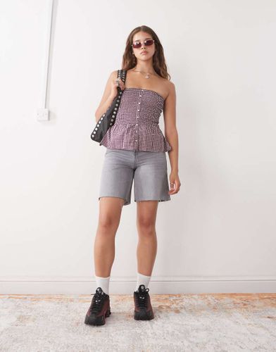 Short dad trapèze en jean - délavé - Reclaimed Vintage - Modalova