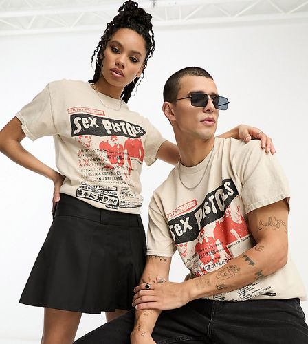 T-shirt unisex color pietra con stampa su licenza dei Sex Pistols - Reclaimed Vintage - Modalova