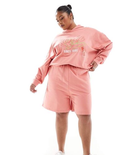 Plus - Exclusivité - Short d'ensemble en molleton - Pêche - Renee Studio - Modalova