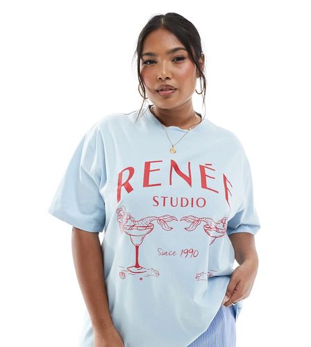 Renée Studio Plus - T-shirt à motif sirènes et martini - Exclusivité - Renee Studio - Modalova