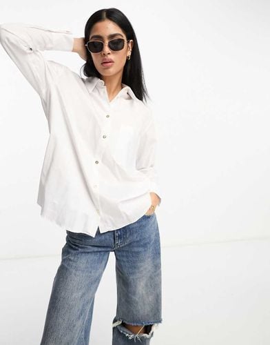 Camicia boyfriend in popeline bianca - River Island - Modalova