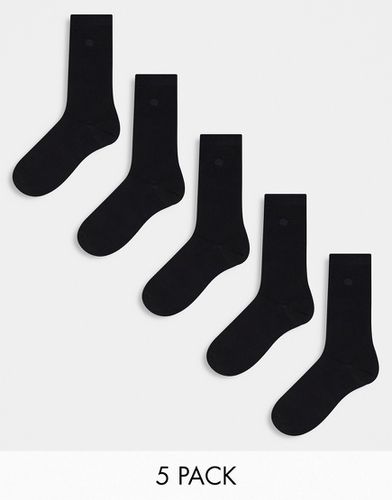 Confezione da 5 paia di calzini neri - River Island - Modalova