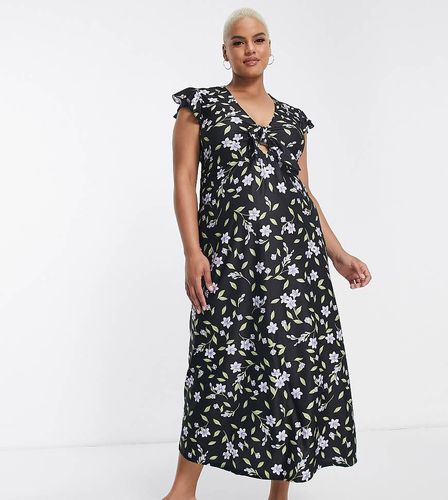 Vestito midi a fiori - River Island Plus - Modalova