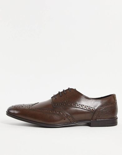 Scarpe brogue stringate marroni - River Island - Modalova