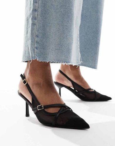 Scarpe con tacco nere con cinturino posteriore - River Island - Modalova