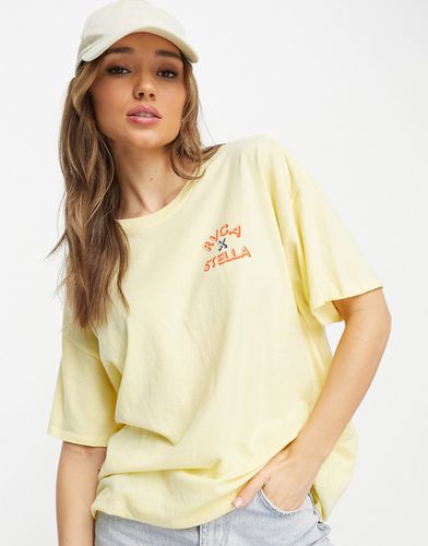 X STELLA - Cherub Boy - T-shirt boyfriend oversize gialla - RVCA - Modalova