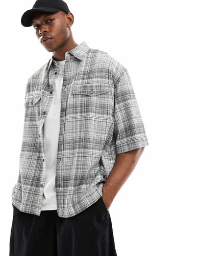 Bruce - Camicia oversize a quadri neri - Weekday - Modalova