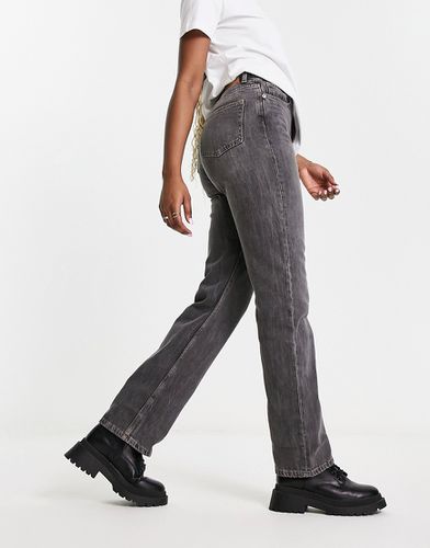 Rowe - Jeans dritti a vita super alta color nero tuono slavato - Weekday - Modalova
