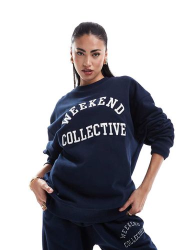 Weekend Collective - Felpa oversize con logo in coordinato - ASOS WEEKEND COLLECTIVE - Modalova