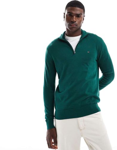 Essential - Maglione bosco con zip corta - Tommy Hilfiger - Modalova