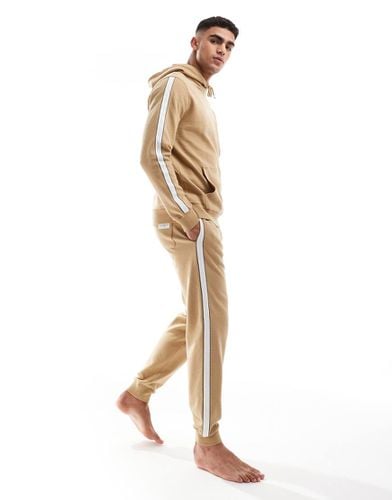 Joggers da casa beige con righe bianche - Tommy Hilfiger - Modalova