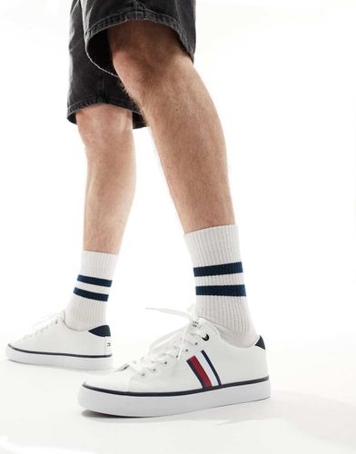 Sneakers in rete bianche con righe - Tommy Hilfiger - Modalova