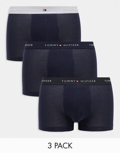 Signature Cotton Essentials - Confezione da 3 boxer aderenti con fascia in vita colorata - Tommy Hilfiger - Modalova