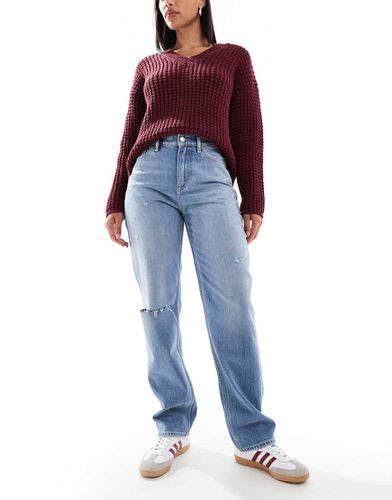 Izzie - Jeans dritti slim a vita alta lavaggio chiaro - Tommy Jeans - Modalova