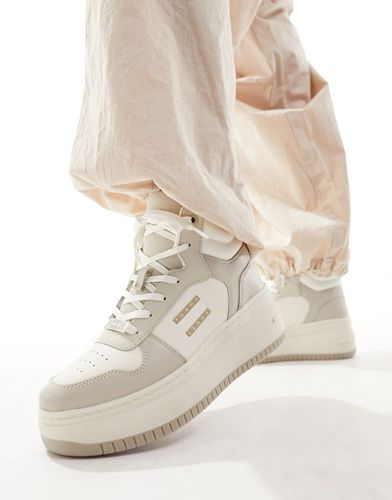 Sneakers alte rétro stile basket color pietra con suola flatform - Tommy Jeans - Modalova