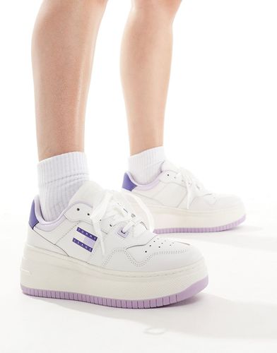 Sneakers rétro stile basket lilla con suola flatform - Tommy Jeans - Modalova