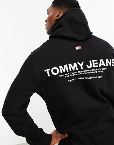 Regular Entry - Felpa con cappuccio nera con logo - Tommy Jeans - Modalova
