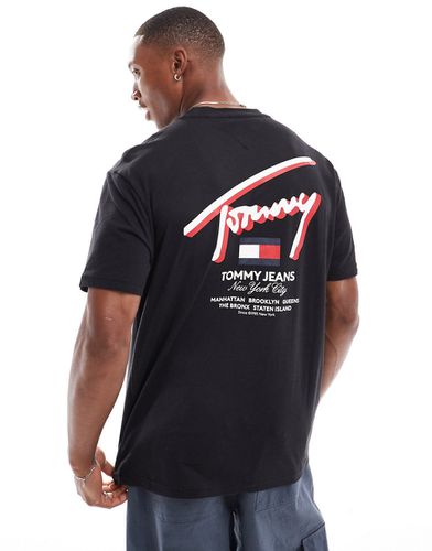 T-shirt vestibilità classica nera con logo street 3D - Tommy Jeans - Modalova