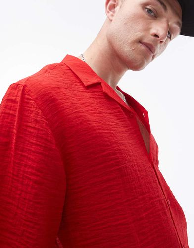 Holiday - Camicia a maniche corte trasparente rossa - Topman - Modalova