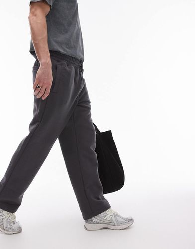 Joggers dritti antracite - Topman - Modalova