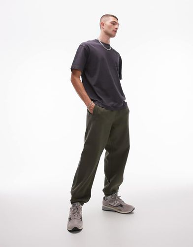 Joggers premium oversize pesanti kaki - Topman - Modalova